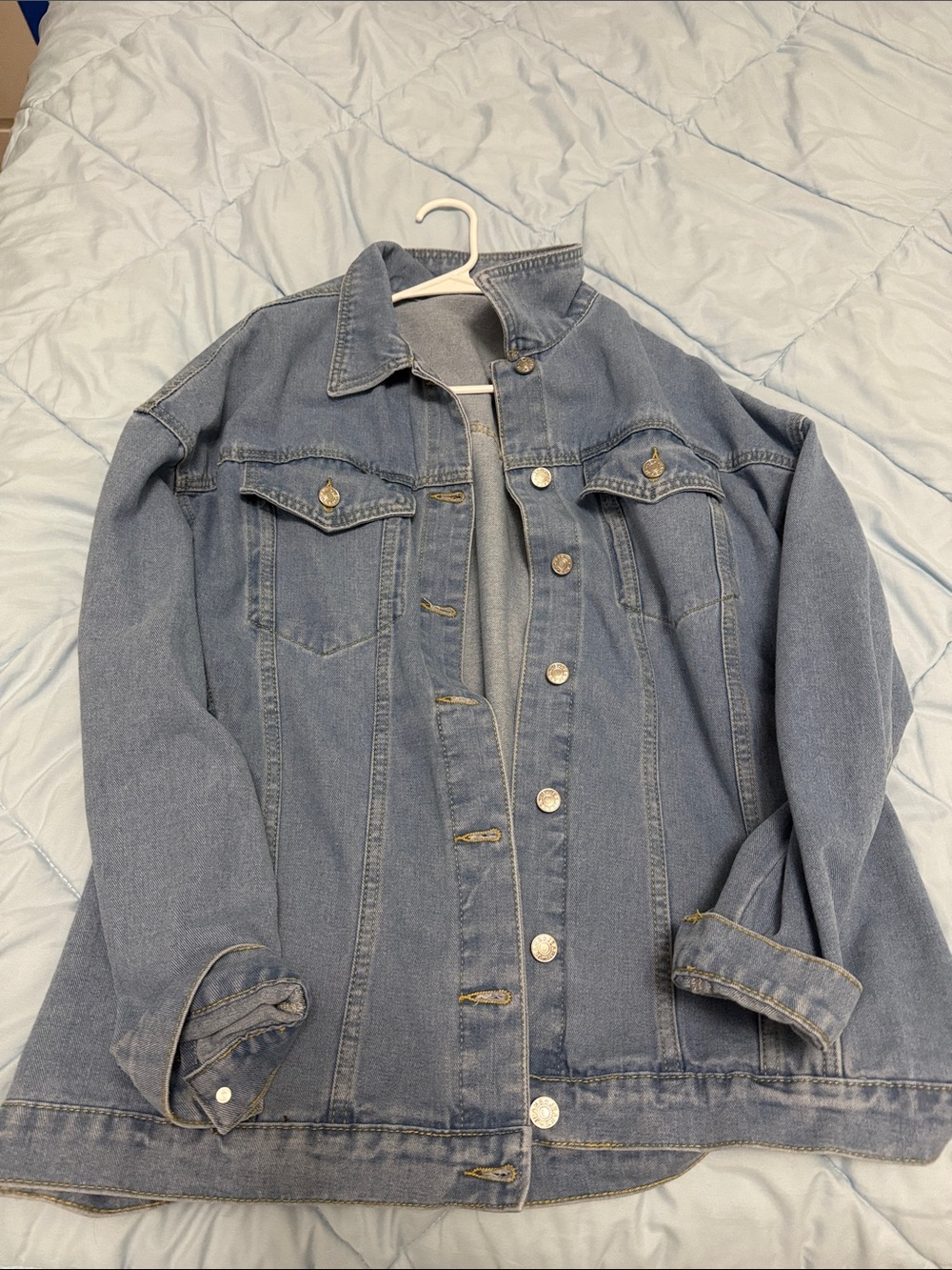 Light Blue Denim Jacket - Classic Women's Jean Coat